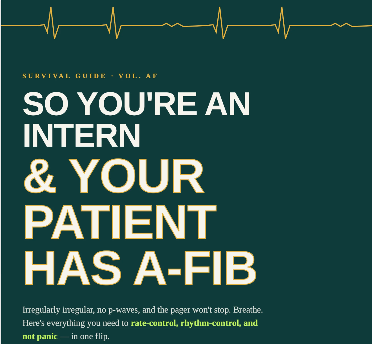 Atrial Fibrillation Cheat Sheet